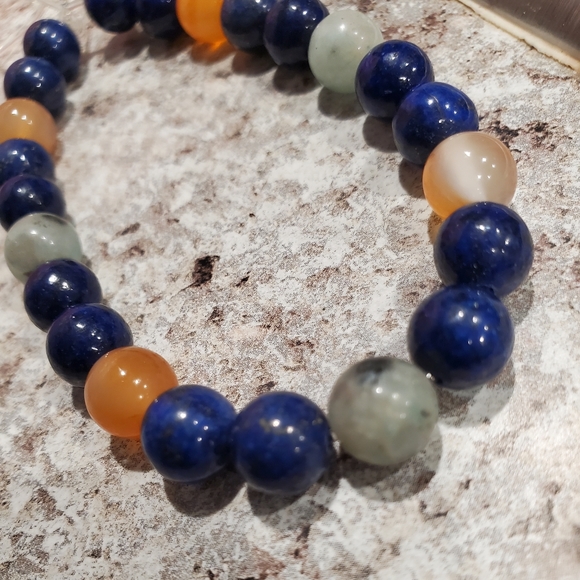 Triple Gemstone Bead Bracelet - Picture 3 of 3